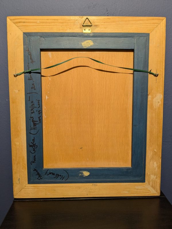 Ronald Coffie schilderij verso